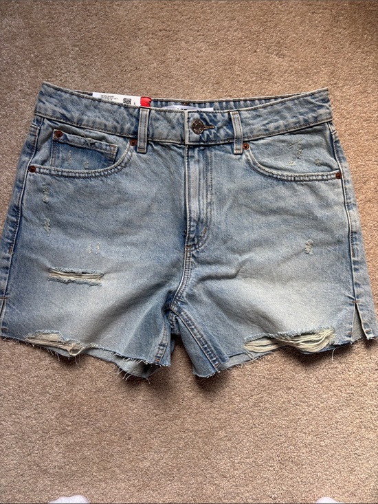 Garage Pants - Garage Light Blue Distressed Denim Cutoff Shorts